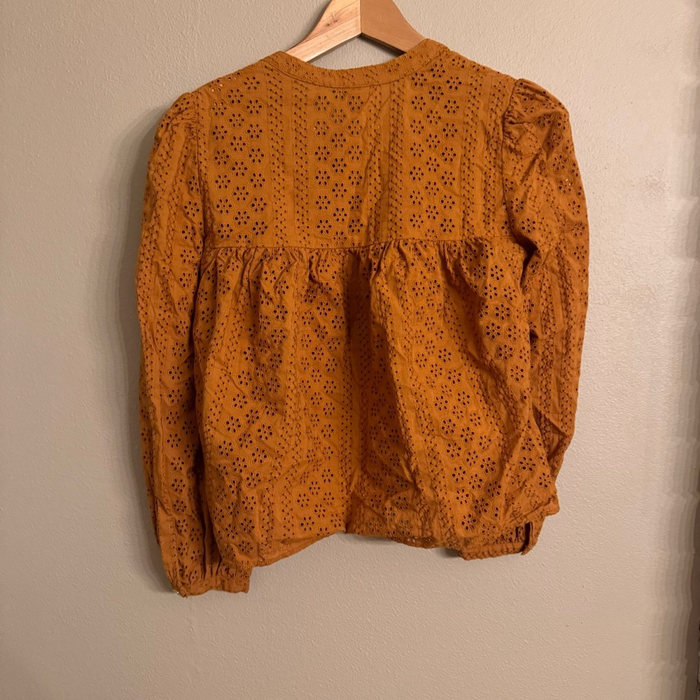 MADEWELL Eyelet Double-Tie Peasant Top‎ - Picture 6 of 6